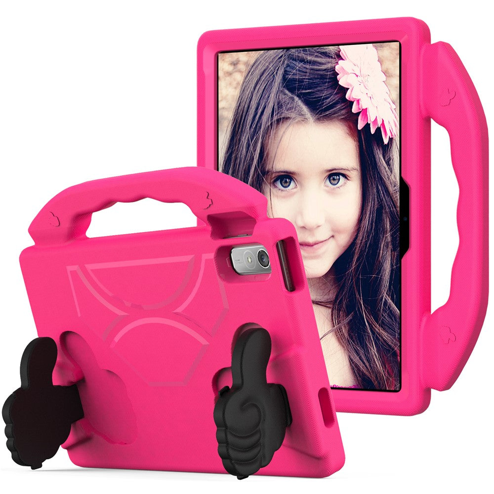 For Lenovo Tab P11 Pro Gen 2 EVA Case Thumbs Up Integrated Kickstand Tablet Cover - Rose
