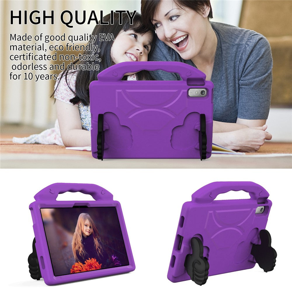 For Lenovo Tab P11 Pro Gen 2 EVA Case Thumbs Up Integrated Kickstand Tablet Cover - Purple
