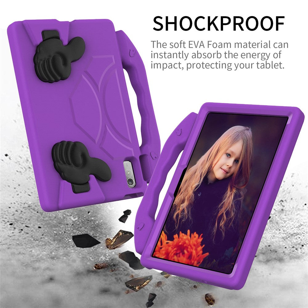 For Lenovo Tab P11 Pro Gen 2 EVA Case Thumbs Up Integrated Kickstand Tablet Cover - Purple