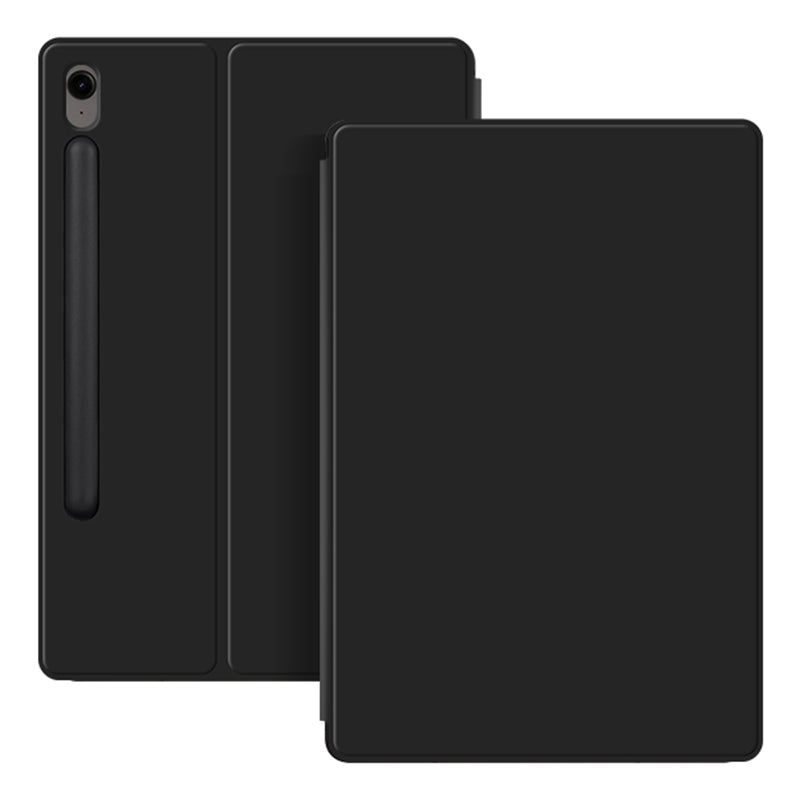 For Samsung Galaxy Tab S9 FE Tablet Case Magnetic PU Leather Stand Cover - Black