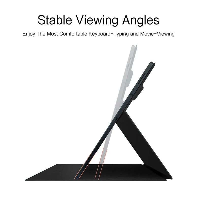 For Samsung Galaxy Tab S9 FE Tablet Case Magnetic PU Leather Stand Cover - Black