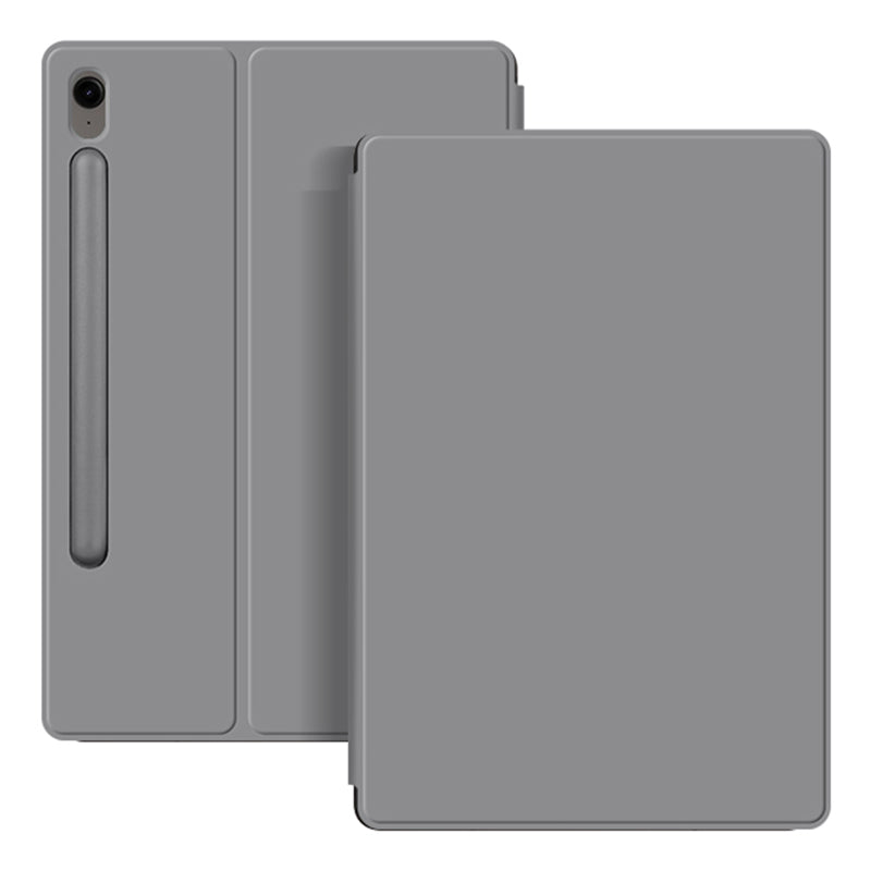 For Samsung Galaxy Tab S9 FE Tablet Case Magnetic PU Leather Stand Cover - Grey