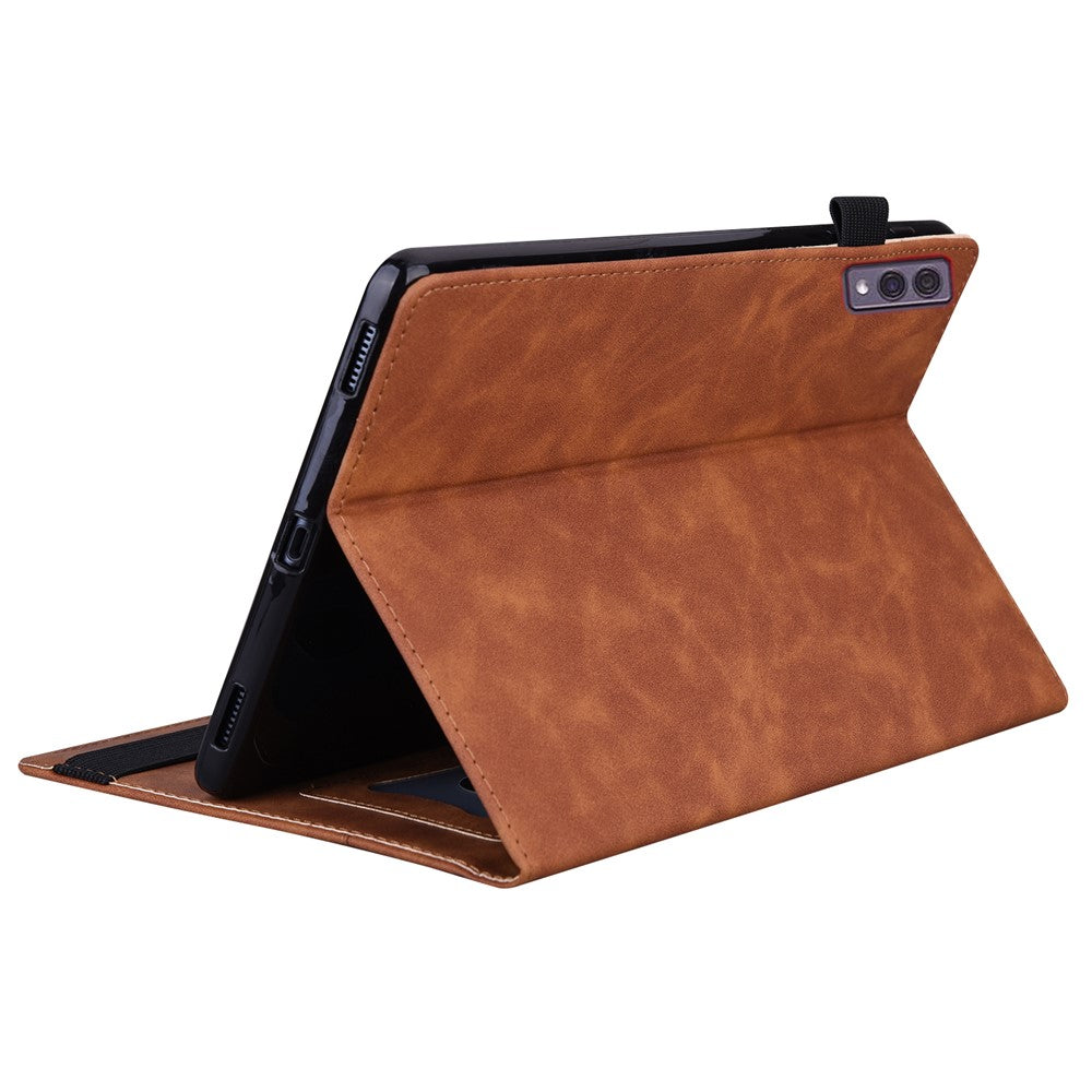 For Lenovo Tab M10 5G Case Full Protection PU Leather Tablet Cover with Wallet Stand - Brown