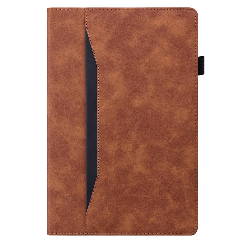 For Lenovo Tab M10 5G Case Full Protection PU Leather Tablet Cover with Wallet Stand - Brown