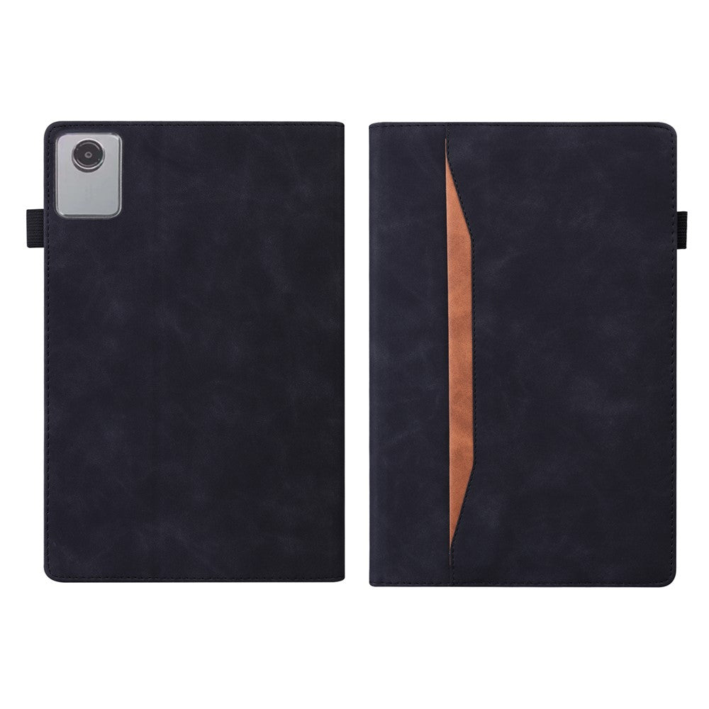 For Lenovo Tab M11 / Xiaoxin Pad 11 2024 PU Leather Cover Flip Stand Tablet Cover Shell - Black