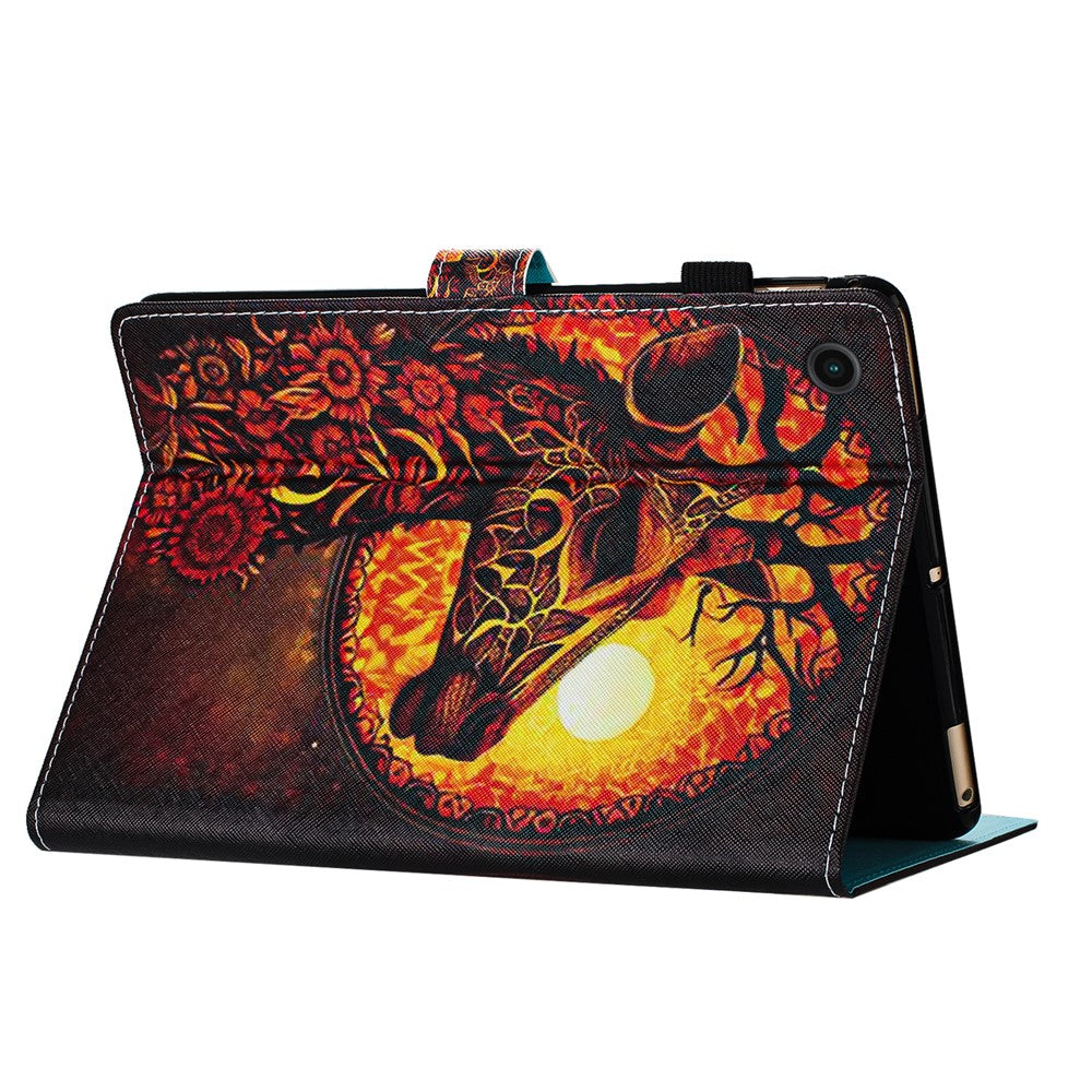 For Lenovo Tab M10 Plus (3rd Gen) Case Pattern Printing Auto Sleep / Wake PU Leather Tablet Cover - Deer