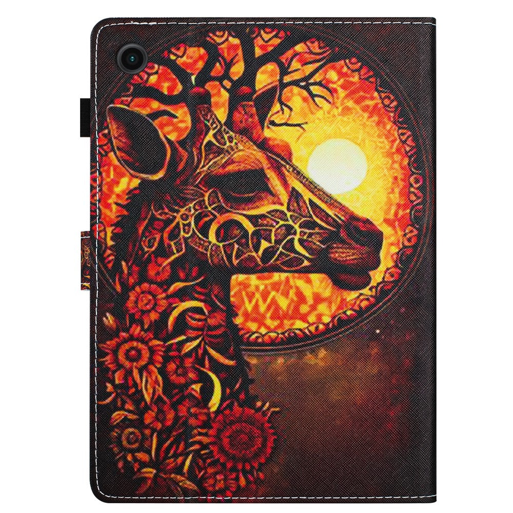 For Lenovo Tab M10 Plus (3rd Gen) Case Pattern Printing Auto Sleep / Wake PU Leather Tablet Cover - Deer