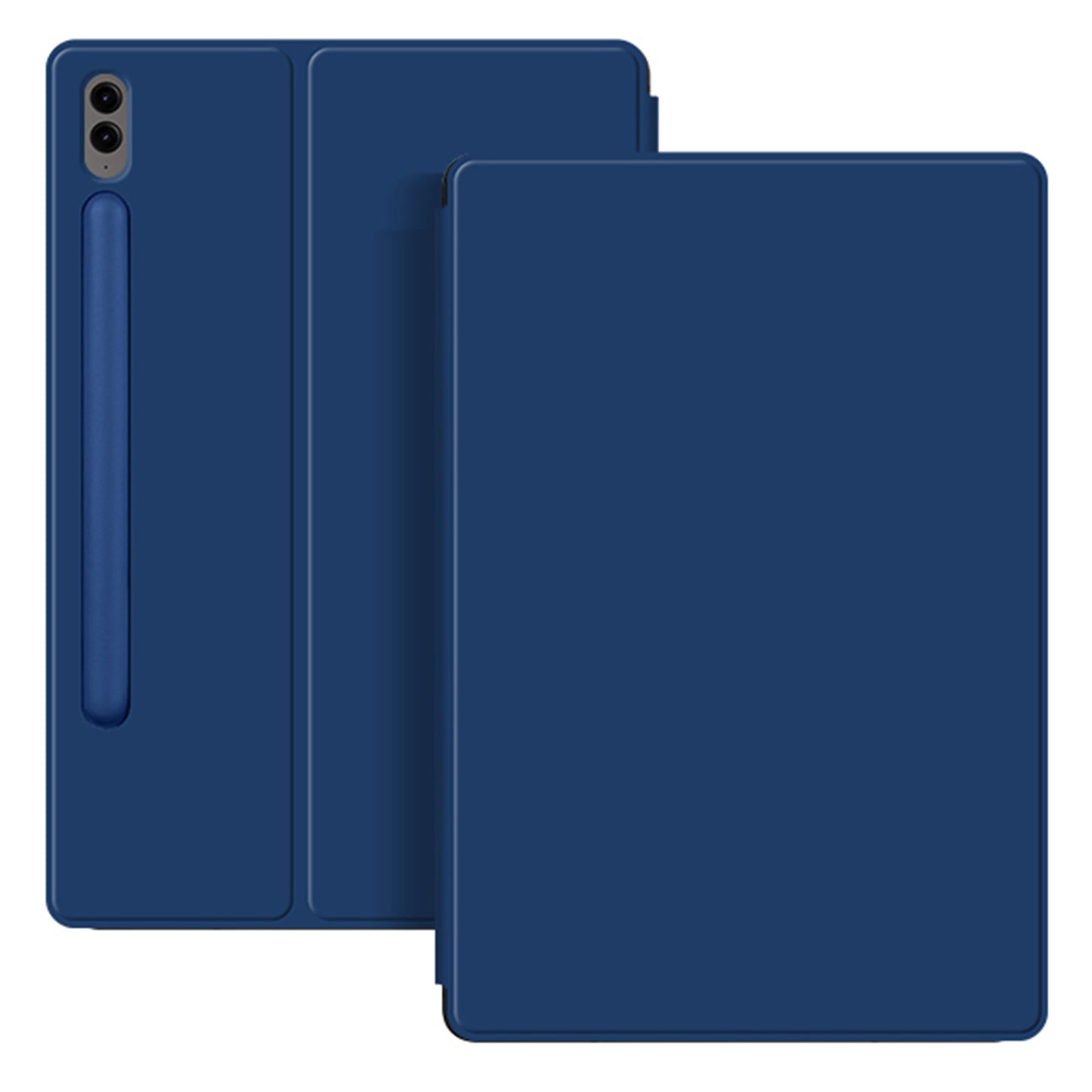 For Samsung Galaxy Tab S9 FE+ Leather Case Stand Magnetic Tablet Cover with Auto Sleep / Wake - Blue