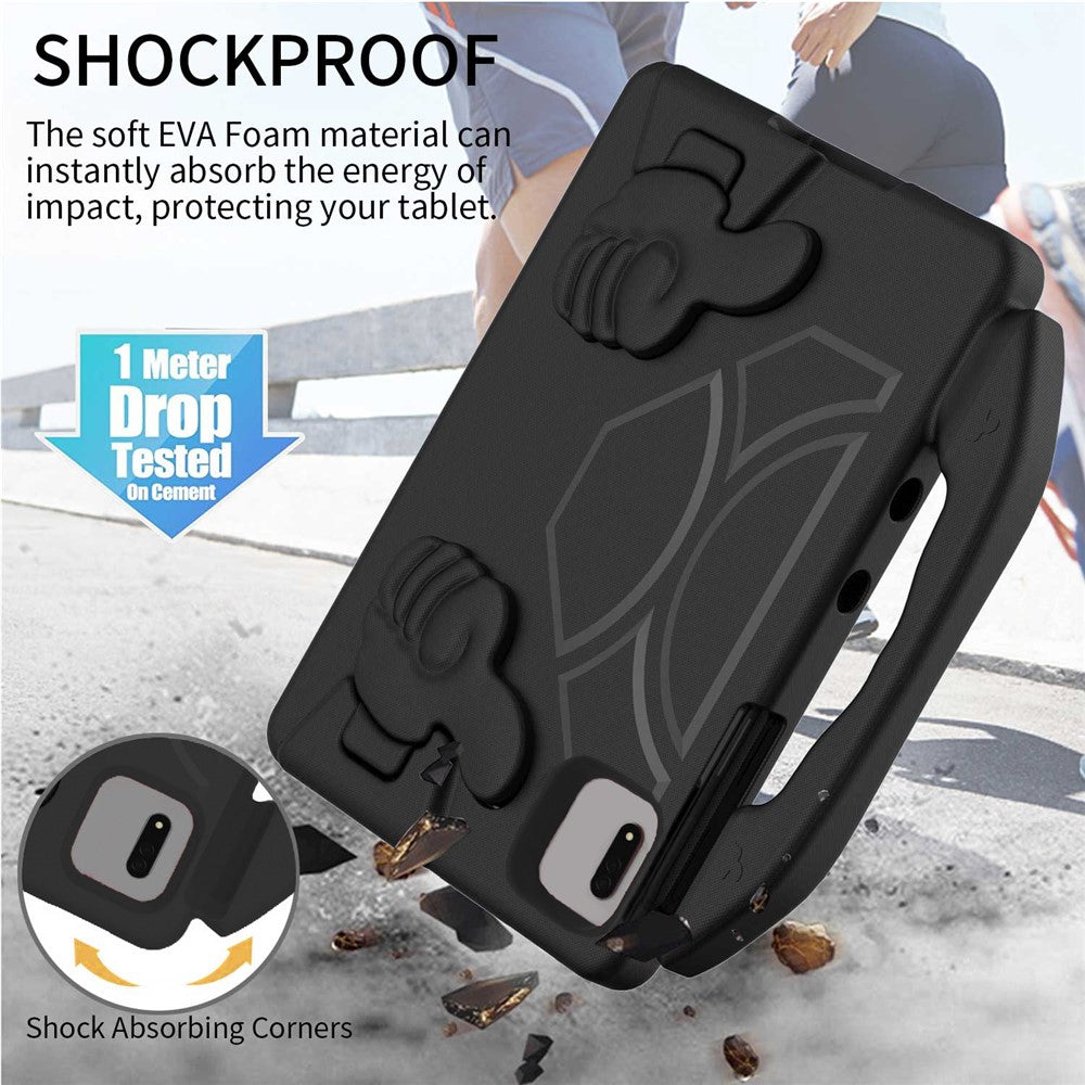 For Xiaomi Redmi Pad SE / Pad 2 / Pad 5 / Lenovo Tab M11 / Xiaoxin Pad 11 2024 EVA Case Thumb Bracket Kickstand Tablet Cover - Black