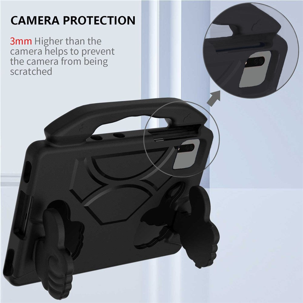 For Xiaomi Redmi Pad SE / Pad 2 / Pad 5 / Lenovo Tab M11 / Xiaoxin Pad 11 2024 EVA Case Thumb Bracket Kickstand Tablet Cover - Black