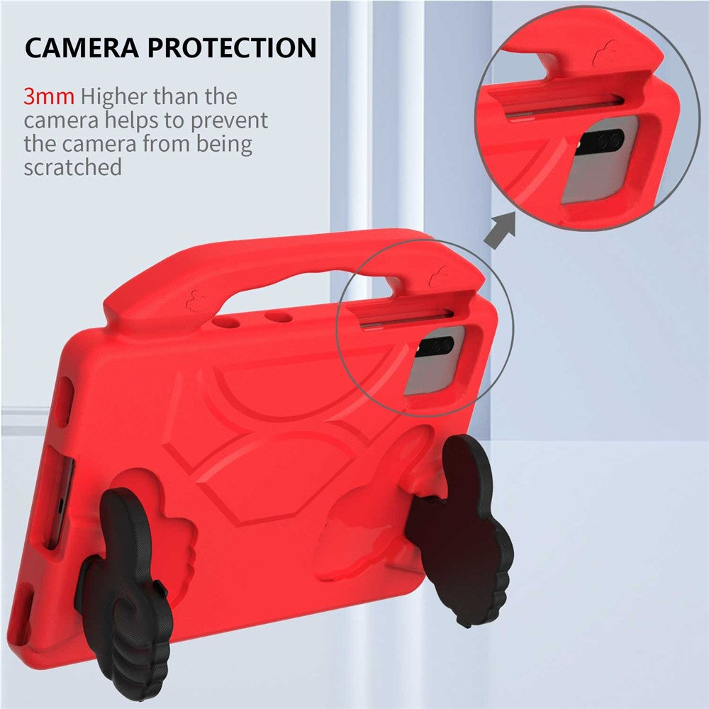 For Xiaomi Redmi Pad SE / Pad 2 / Pad 5 / Lenovo Tab M11 / Xiaoxin Pad 11 2024 EVA Case Thumb Bracket Kickstand Tablet Cover - Red