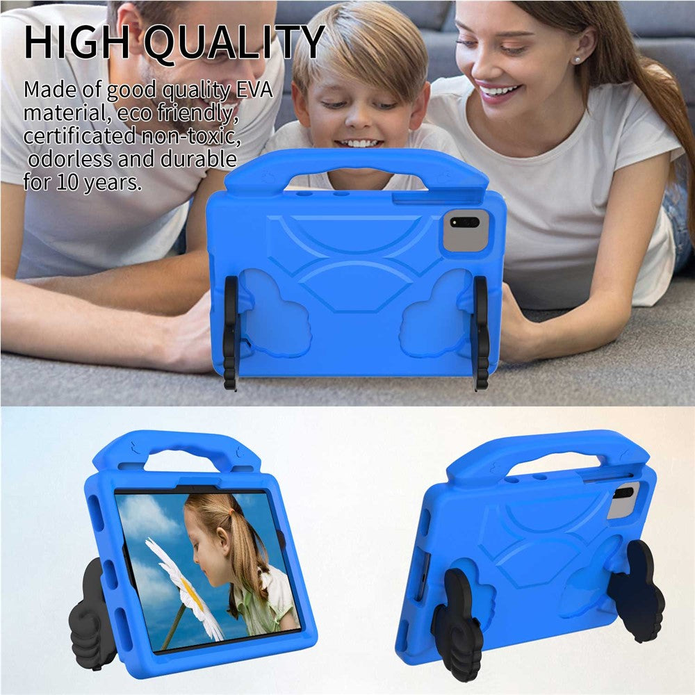 For Xiaomi Redmi Pad SE / Pad 2 / Pad 5 / Lenovo Tab M11 / Xiaoxin Pad 11 2024 EVA Case Thumb Bracket Kickstand Tablet Cover - Blue