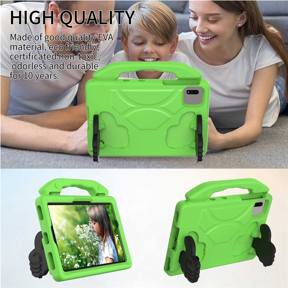 For Xiaomi Redmi Pad SE / Pad 2 / Pad 5 / Lenovo Tab M11 / Xiaoxin Pad 11 2024 EVA Case Thumb Bracket Kickstand Tablet Cover - Green