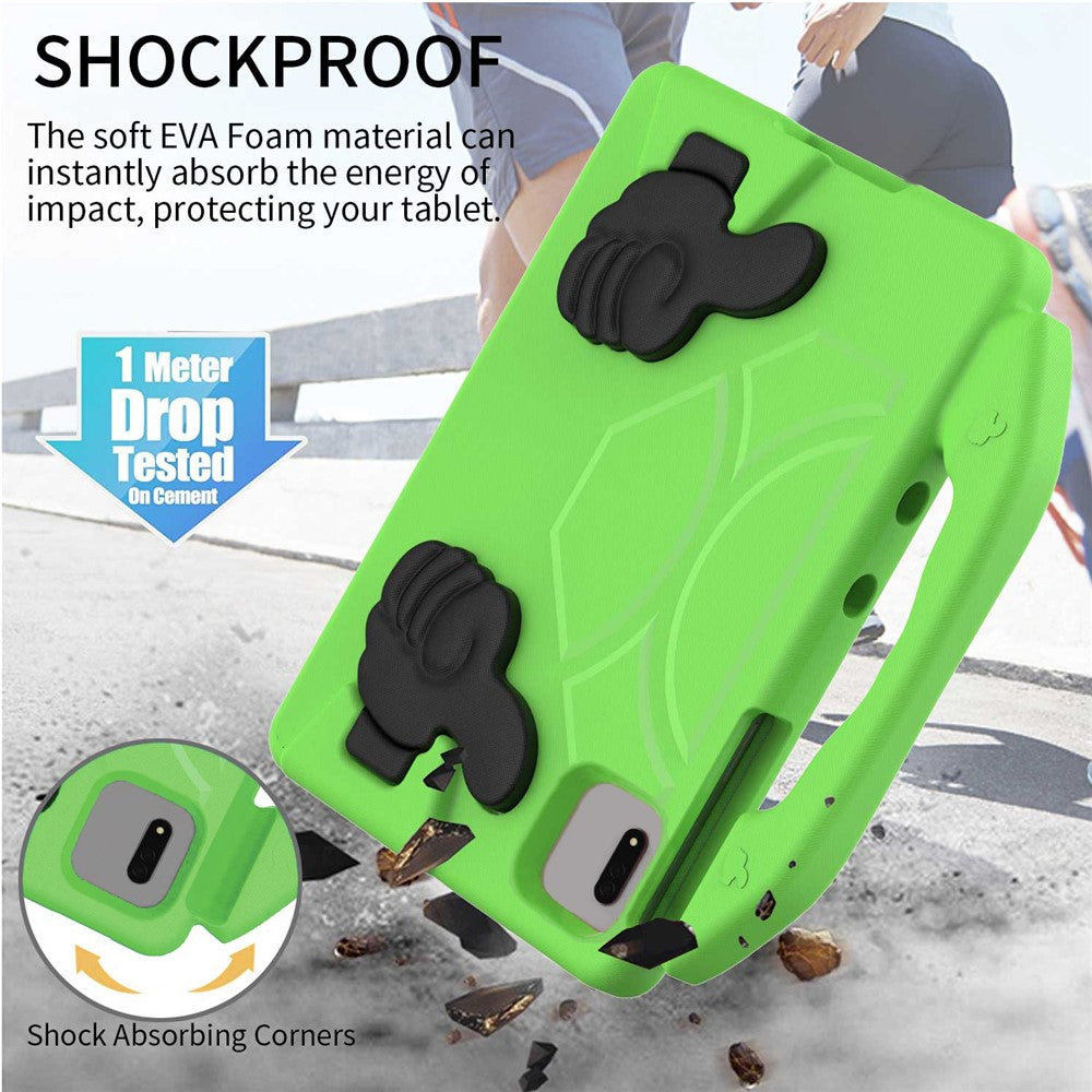For Xiaomi Redmi Pad SE / Pad 2 / Pad 5 / Lenovo Tab M11 / Xiaoxin Pad 11 2024 EVA Case Thumb Bracket Kickstand Tablet Cover - Green