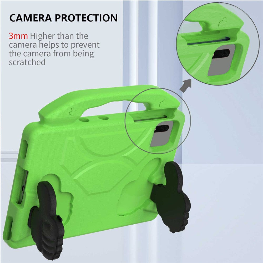 For Xiaomi Redmi Pad SE / Pad 2 / Pad 5 / Lenovo Tab M11 / Xiaoxin Pad 11 2024 EVA Case Thumb Bracket Kickstand Tablet Cover - Green