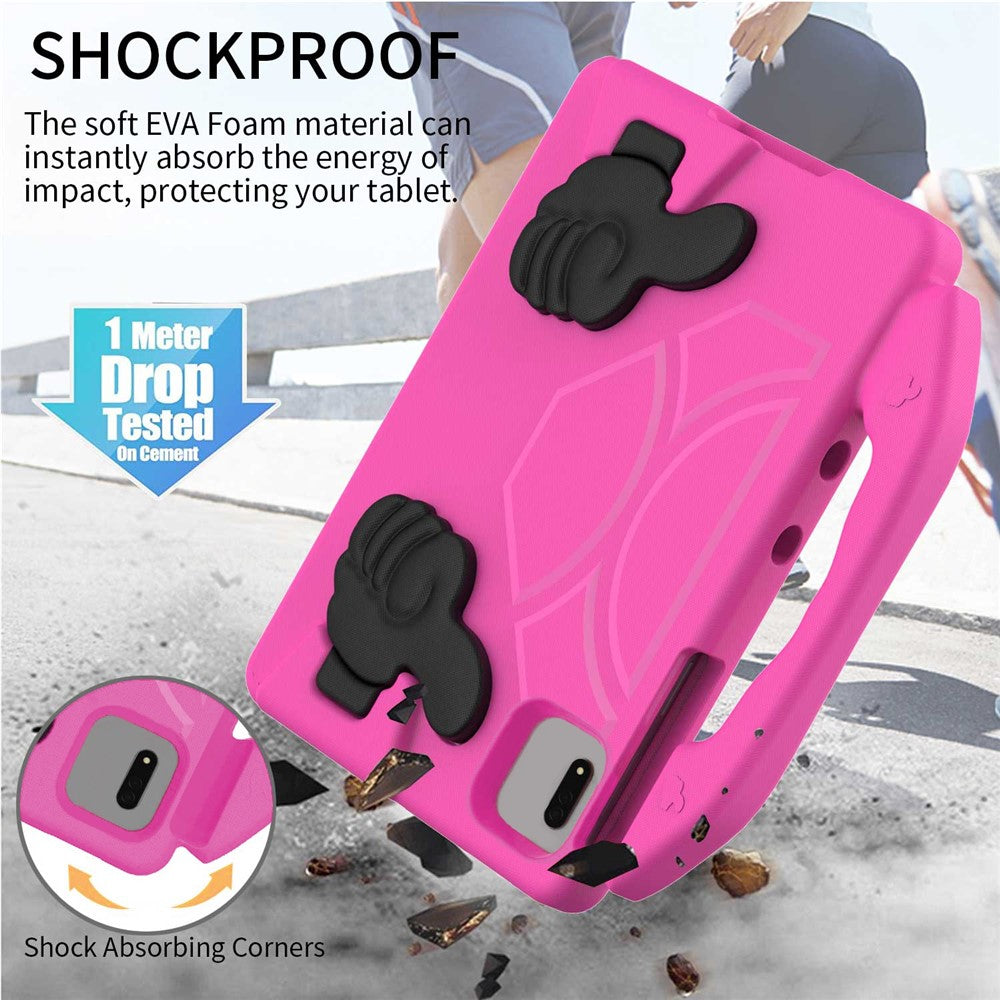 For Xiaomi Redmi Pad SE / Pad 2 / Pad 5 / Lenovo Tab M11 / Xiaoxin Pad 11 2024 EVA Case Thumb Bracket Kickstand Tablet Cover - Rose