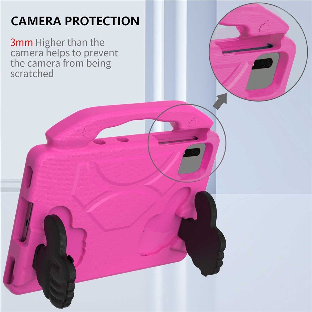For Xiaomi Redmi Pad SE / Pad 2 / Pad 5 / Lenovo Tab M11 / Xiaoxin Pad 11 2024 EVA Case Thumb Bracket Kickstand Tablet Cover - Rose