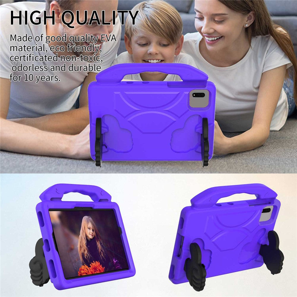 For Xiaomi Redmi Pad SE / Pad 2 / Pad 5 / Lenovo Tab M11 / Xiaoxin Pad 11 2024 EVA Case Thumb Bracket Kickstand Tablet Cover - Purple