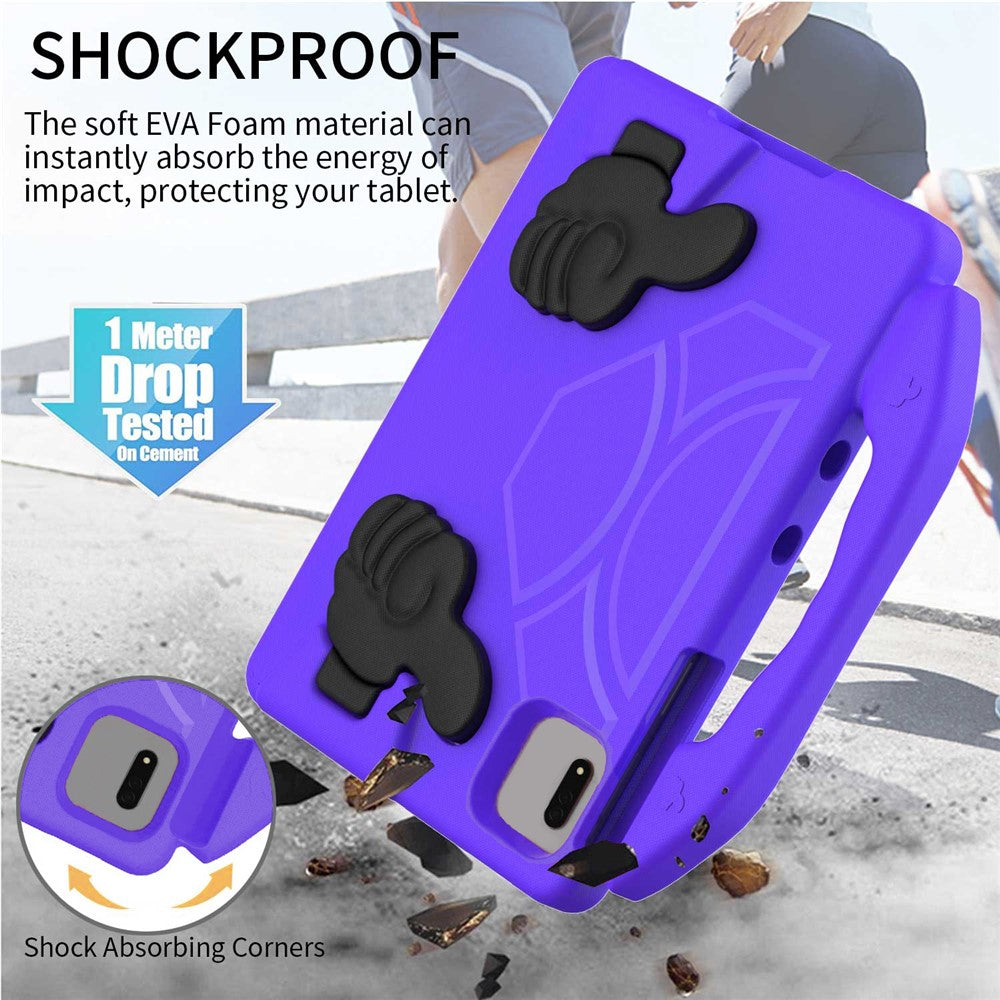For Xiaomi Redmi Pad SE / Pad 2 / Pad 5 / Lenovo Tab M11 / Xiaoxin Pad 11 2024 EVA Case Thumb Bracket Kickstand Tablet Cover - Purple