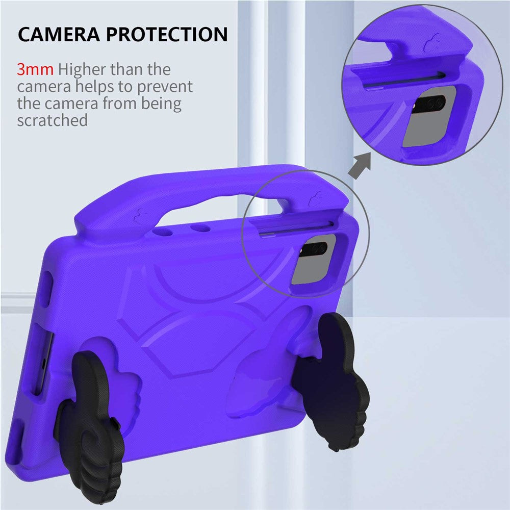 For Xiaomi Redmi Pad SE / Pad 2 / Pad 5 / Lenovo Tab M11 / Xiaoxin Pad 11 2024 EVA Case Thumb Bracket Kickstand Tablet Cover - Purple