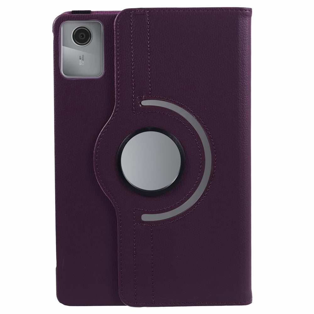 For Lenovo Tab M11 / Xiaoxin Pad 11 2024 Leather Case Rotating Stand Tablet Cover - Purple