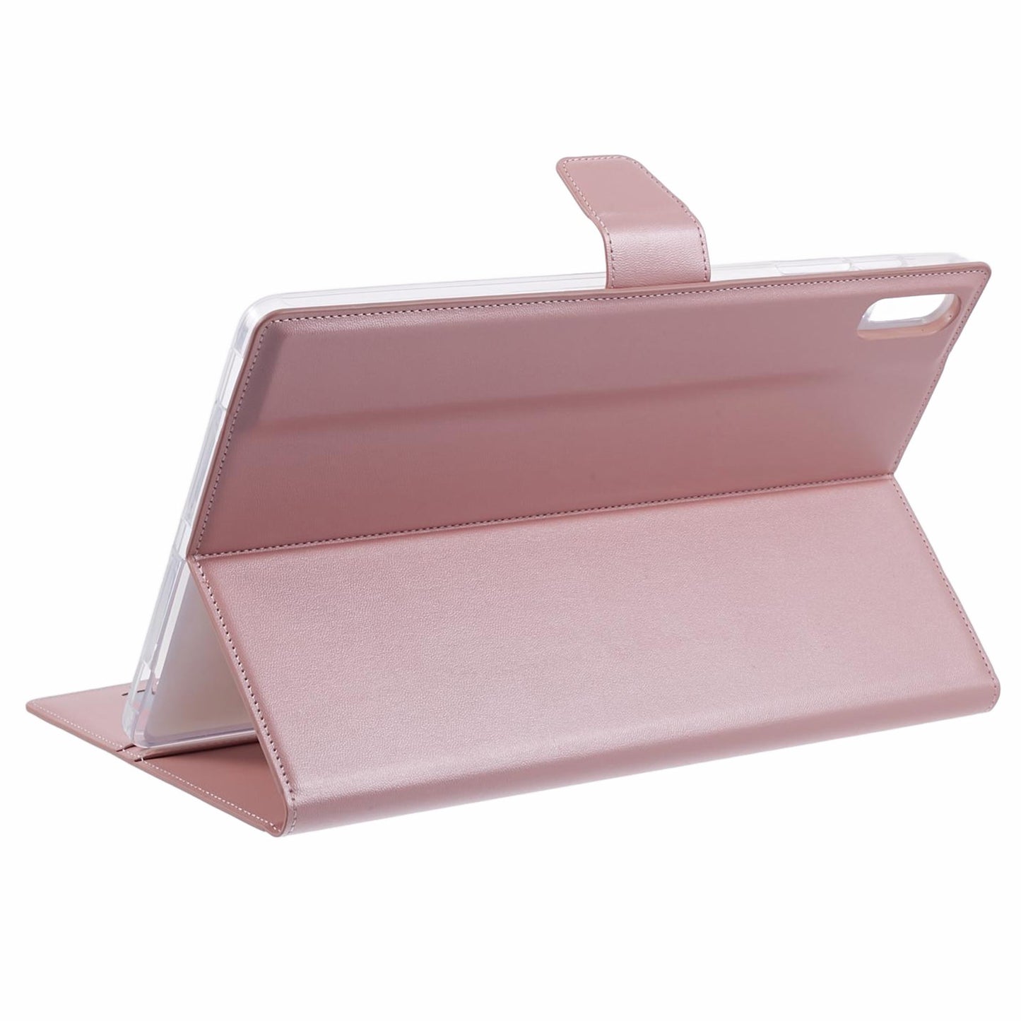 HANMAN Mill Series for Samsung Galaxy Tab S9 FE+ / Tab S9+ / Tab S8+ / Tab S7+ / Tab S7 FE Case Leather Stand Wallet Tablet Cover - Rose Gold