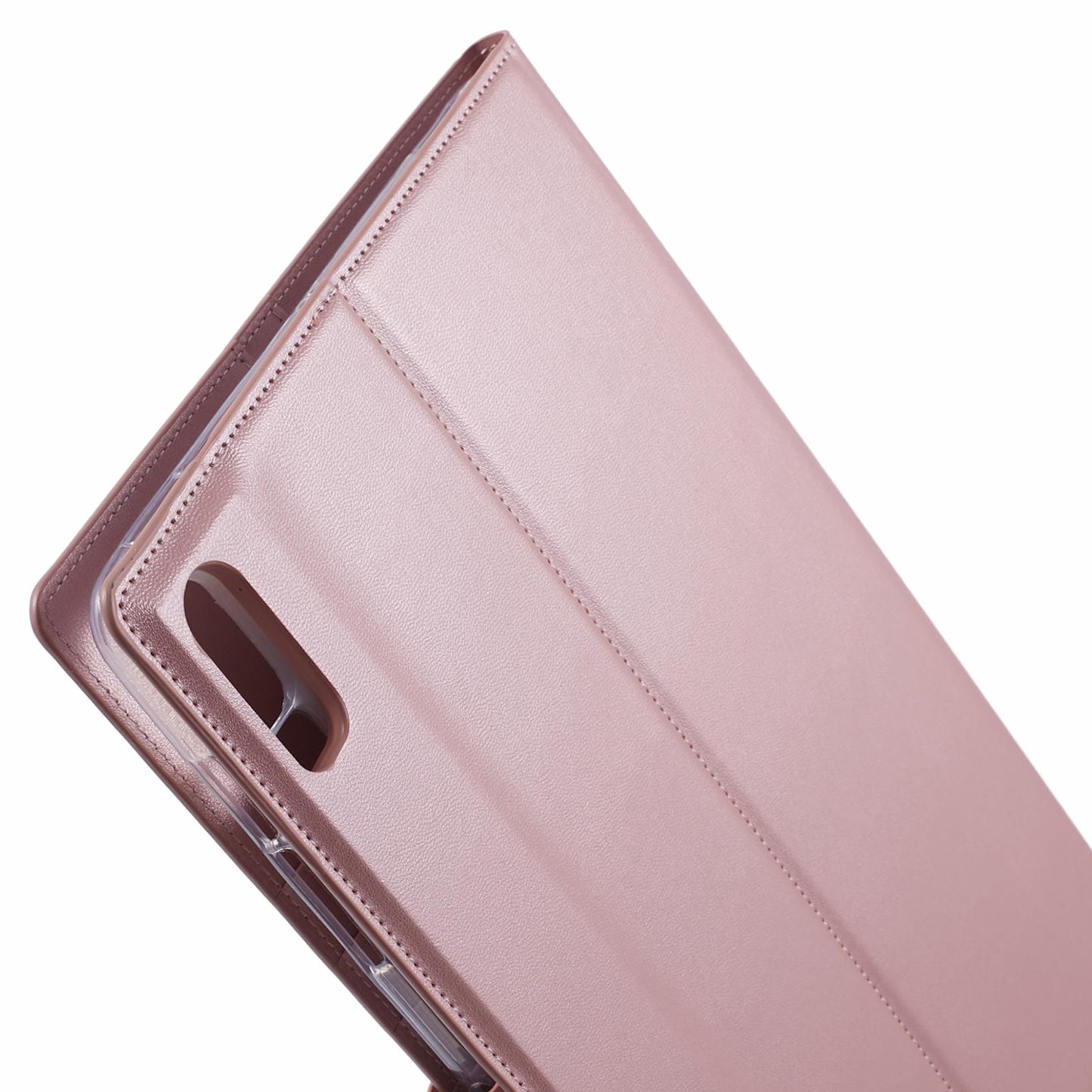 HANMAN Mill Series for Samsung Galaxy Tab S9 FE+ / Tab S9+ / Tab S8+ / Tab S7+ / Tab S7 FE Case Leather Stand Wallet Tablet Cover - Rose Gold