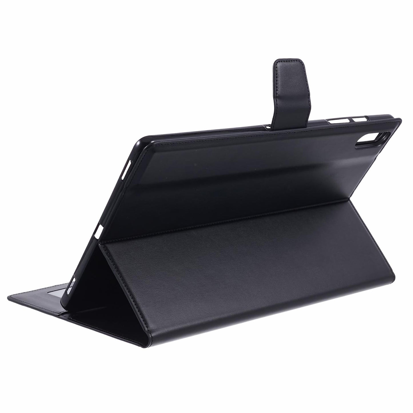 HANMAN Mill Series for Samsung Galaxy Tab S9 FE+ / Tab S9+ / Tab S8+ / Tab S7+ / Tab S7 FE Case Leather Stand Wallet Tablet Cover - Black