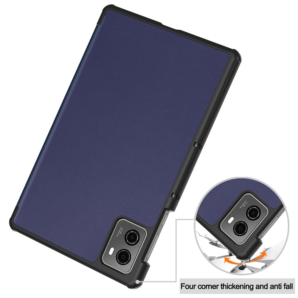 For Lenovo Legion Y700 (2023) / Tab Gen 2 Tri-Fold Stand Leather Case Tablet Cover - Dark Blue