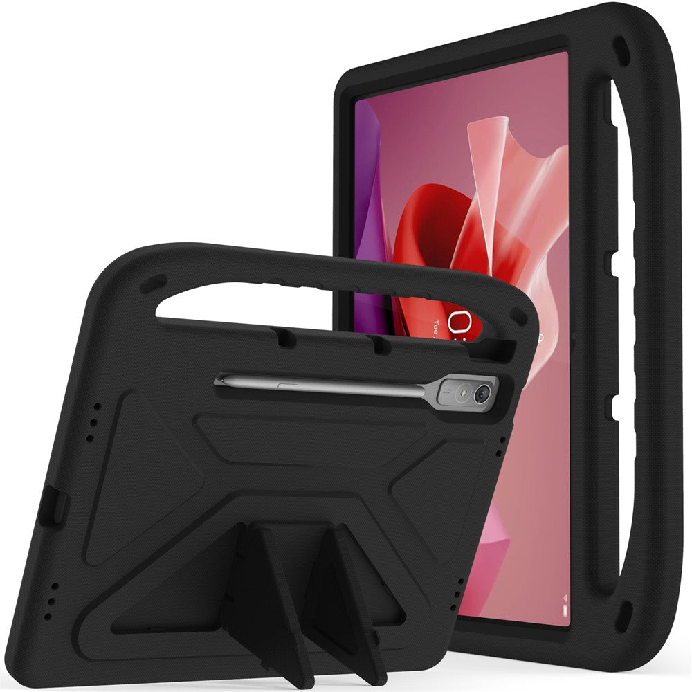 For Lenovo Tab P12 EVA Case Handle Shockproof Kid-Friendly Tablet Cover - Black