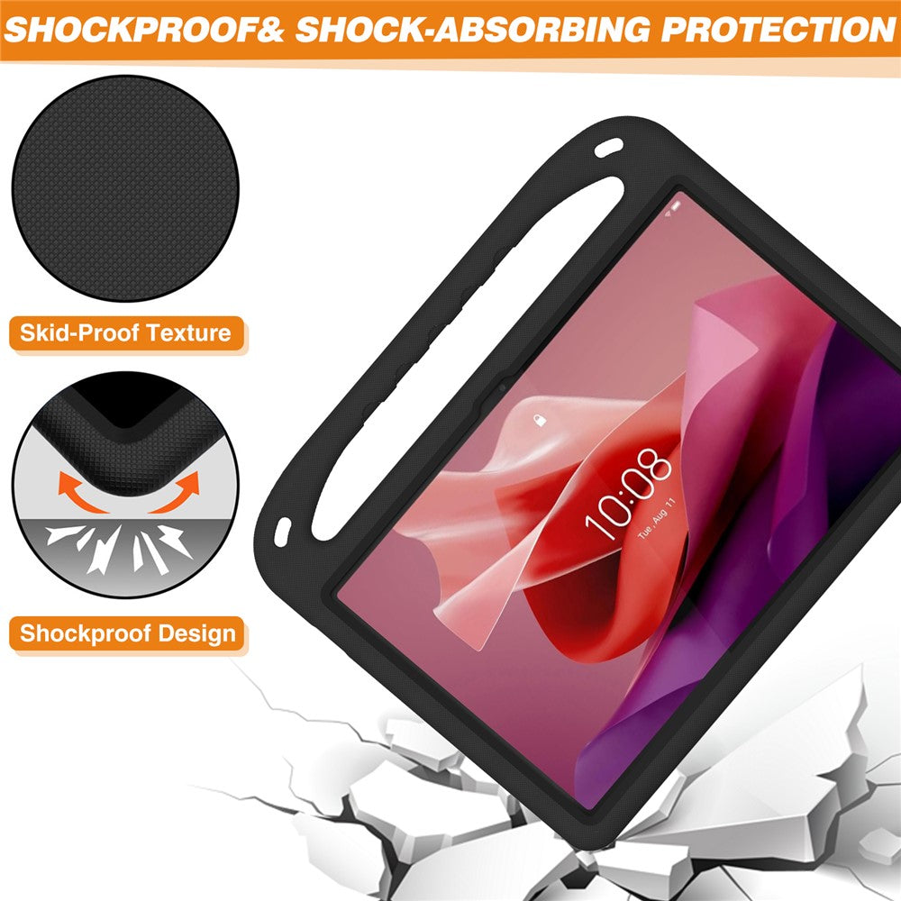 For Lenovo Tab P12 EVA Case Handle Shockproof Kid-Friendly Tablet Cover - Black