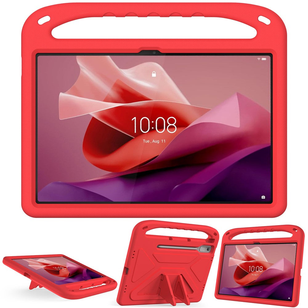 For Lenovo Tab P12 EVA Case Handle Shockproof Kid-Friendly Tablet Cover - Red