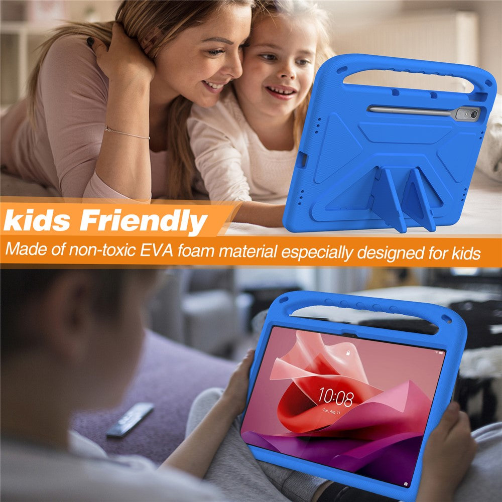 For Lenovo Tab P12 EVA Case Handle Shockproof Kid-Friendly Tablet Cover - Blue