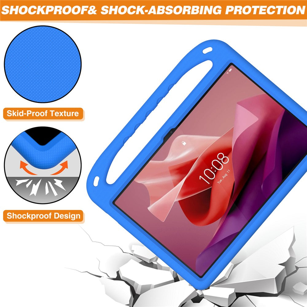 For Lenovo Tab P12 EVA Case Handle Shockproof Kid-Friendly Tablet Cover - Blue