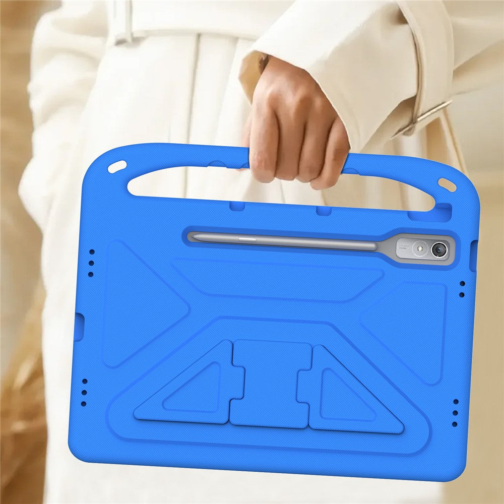 For Lenovo Tab P12 EVA Case Handle Shockproof Kid-Friendly Tablet Cover - Blue