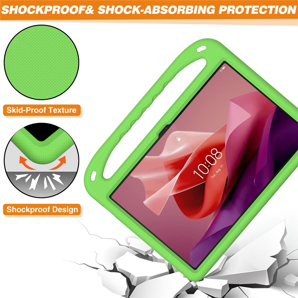 For Lenovo Tab P12 EVA Case Handle Shockproof Kid-Friendly Tablet Cover - Green