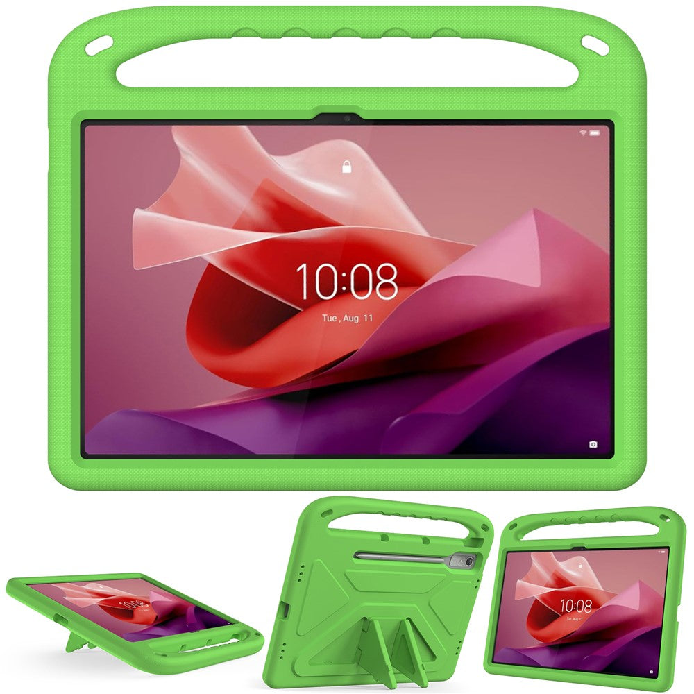 For Lenovo Tab P12 EVA Case Handle Shockproof Kid-Friendly Tablet Cover - Green