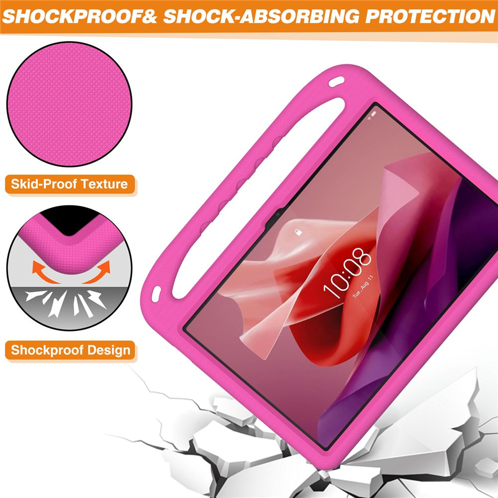 For Lenovo Tab P12 EVA Case Handle Shockproof Kid-Friendly Tablet Cover - Rose