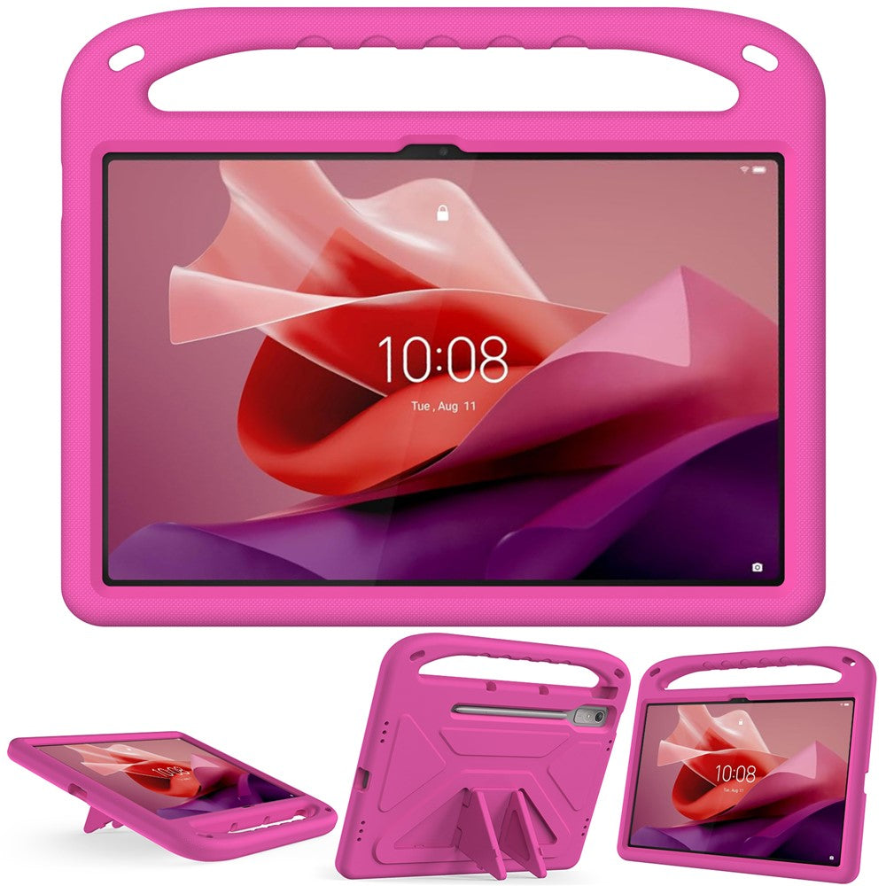 For Lenovo Tab P12 EVA Case Handle Shockproof Kid-Friendly Tablet Cover - Rose