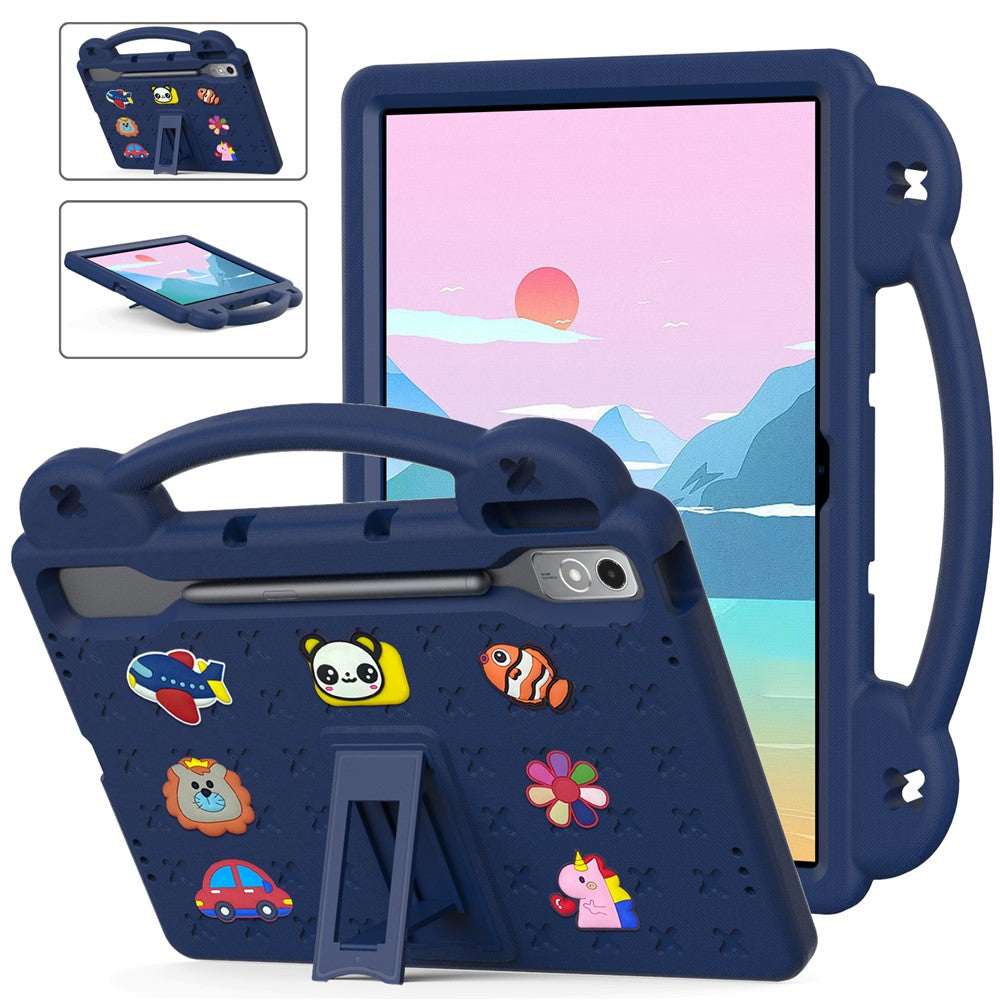 For Lenovo Tab P12 EVA Case with Kickstand Drop Protective Rugged Tablet Cover - Navy Blue