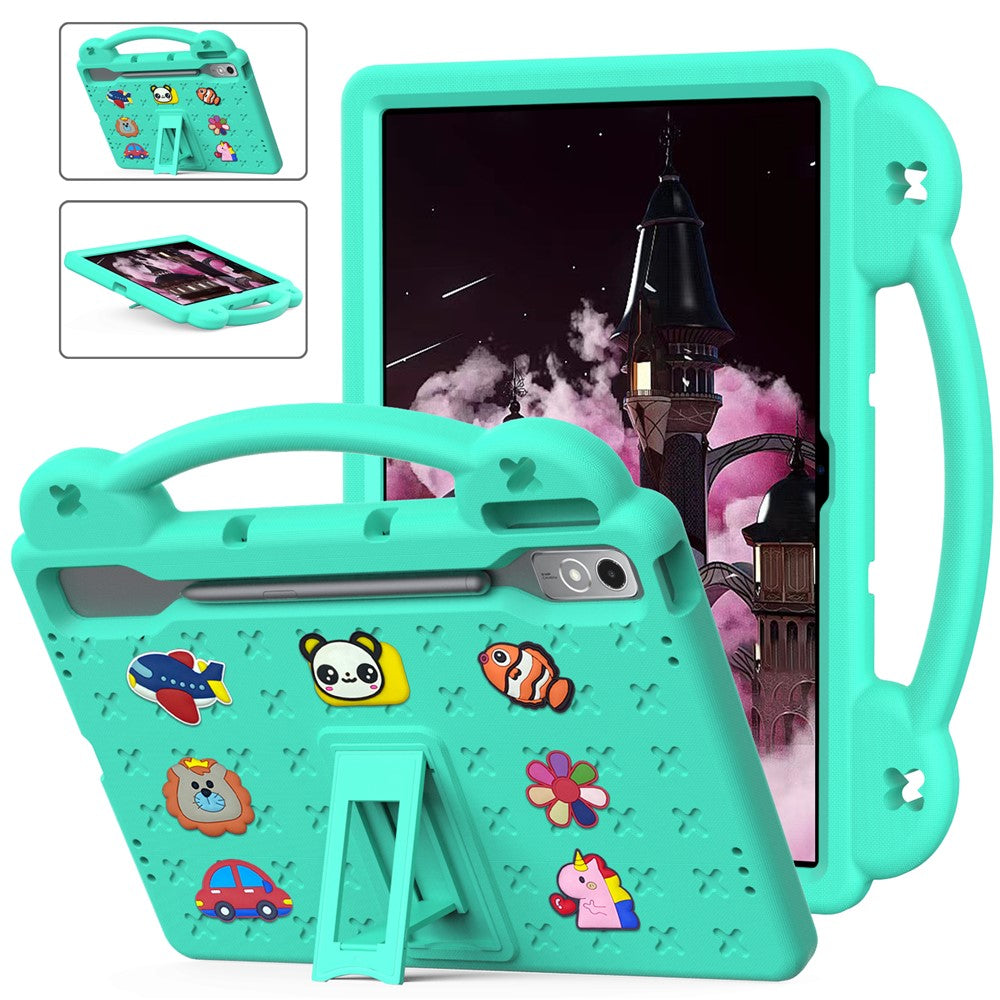 For Lenovo Tab P12 EVA Case with Kickstand Drop Protective Rugged Tablet Cover - Green