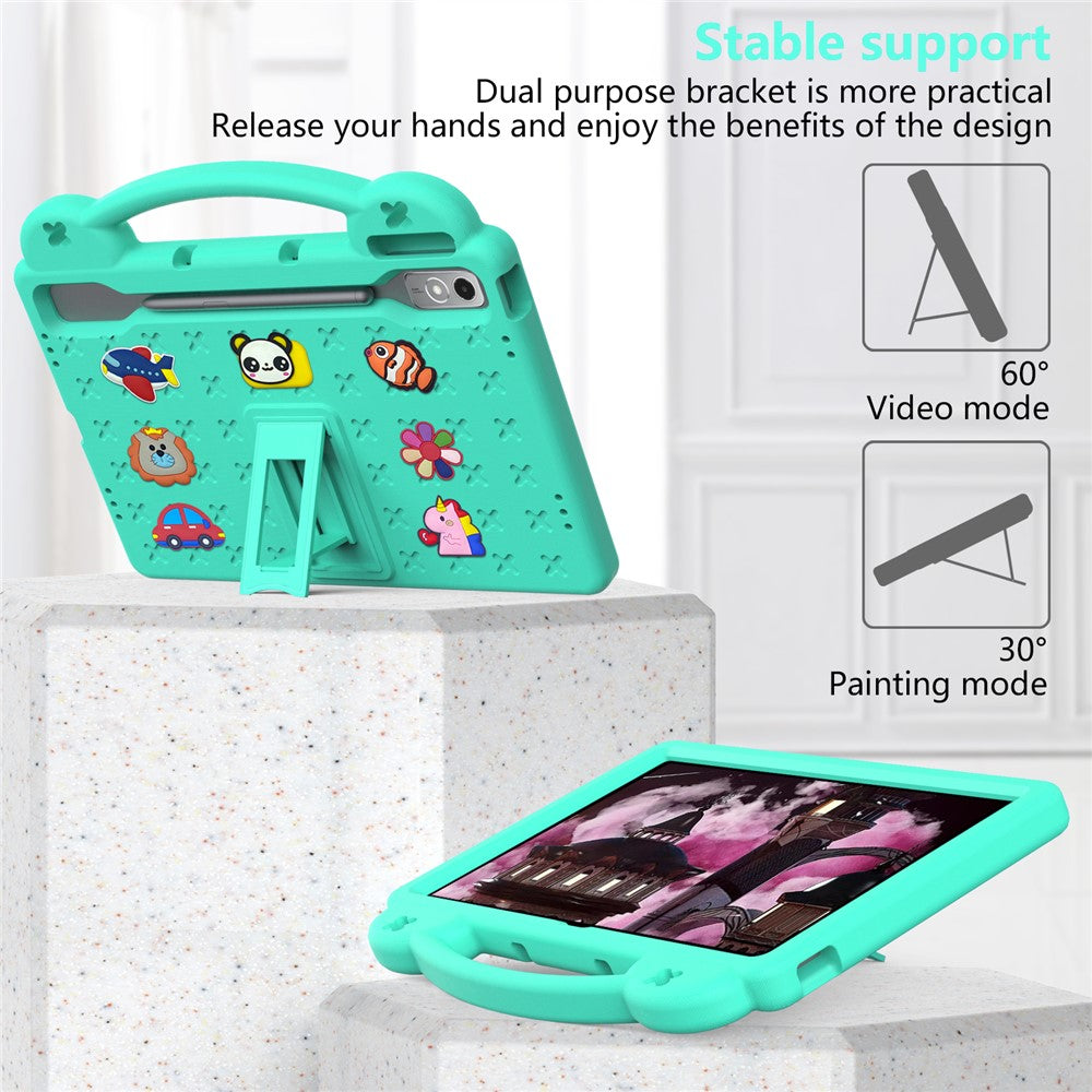 For Lenovo Tab P12 EVA Case with Kickstand Drop Protective Rugged Tablet Cover - Green