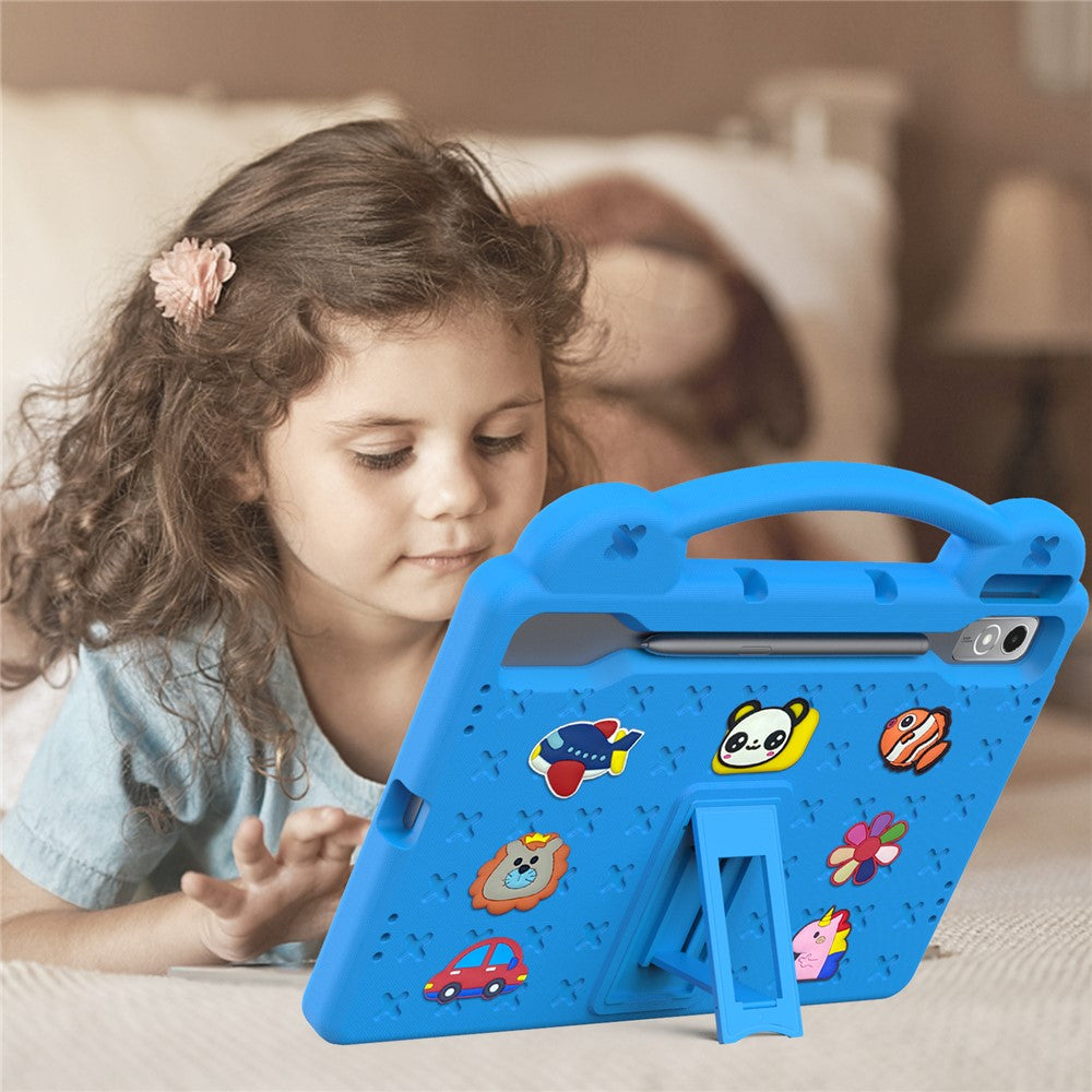 For Lenovo Tab P12 EVA Case with Kickstand Drop Protective Rugged Tablet Cover - Sky Blue