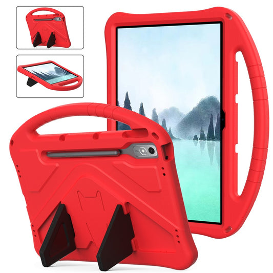 For Lenovo Tab P12 Protective Back Cover Handle Kickstand EVA Tablet Case - Red