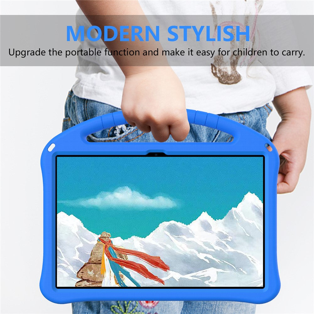 For Lenovo Tab P12 Protective Back Cover Handle Kickstand EVA Tablet Case - Blue
