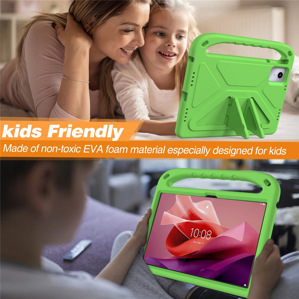 For Lenovo Tab M11 / Xiaoxin Pad 11 2024 Case EVA Handle Kickstand Tablet Cover - Green