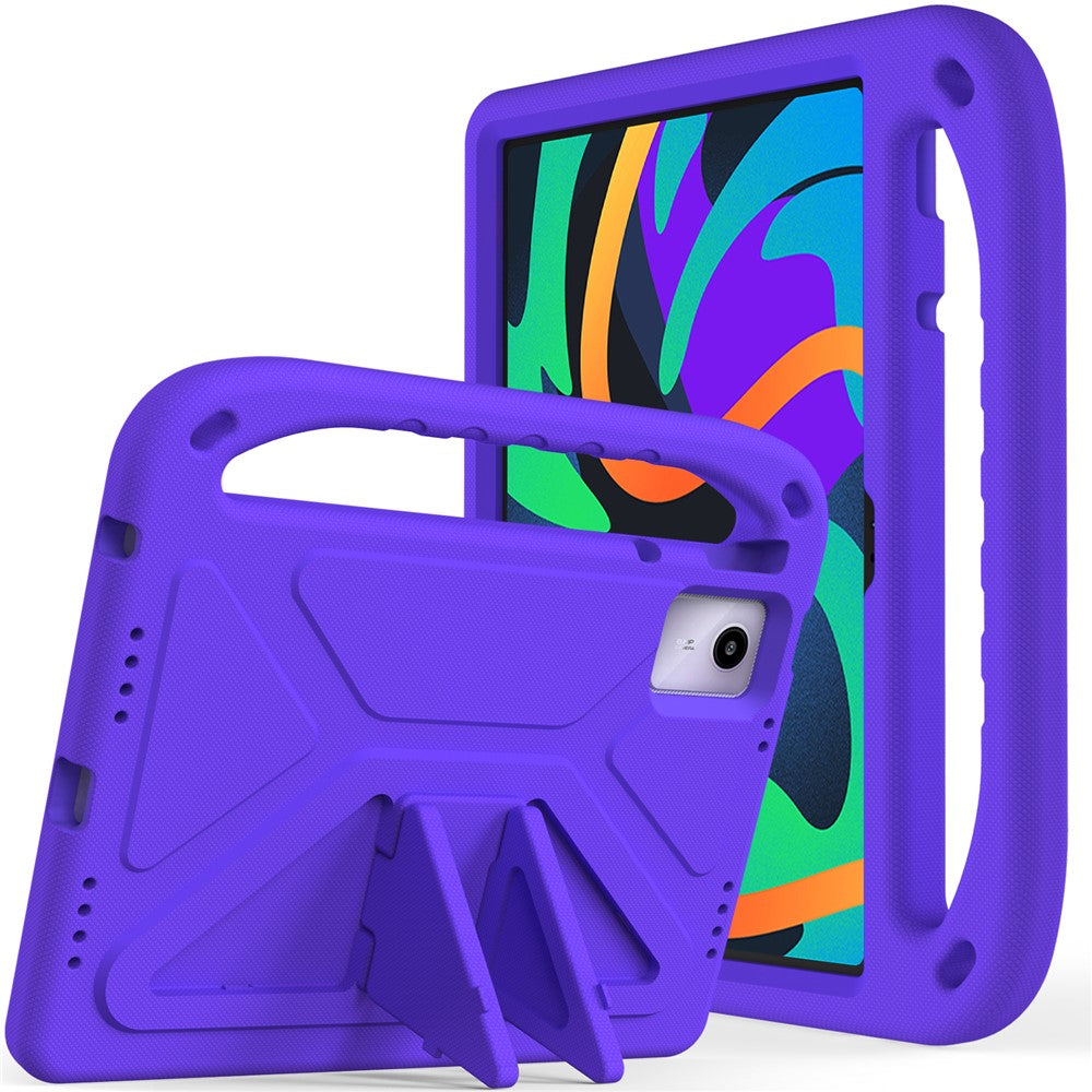 For Lenovo Tab M11 / Xiaoxin Pad 11 2024 Case EVA Handle Kickstand Tablet Cover - Purple