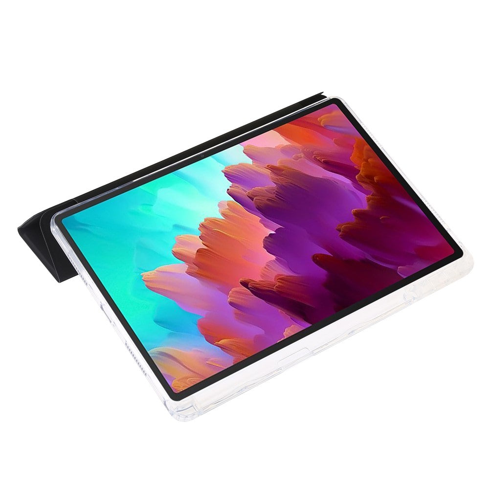 For Lenovo Tab M11 / Xiaoxin Pad 11 2024 Case TPU+Acrylic+PU Tablet Cover with Tri-fold Stand - Black