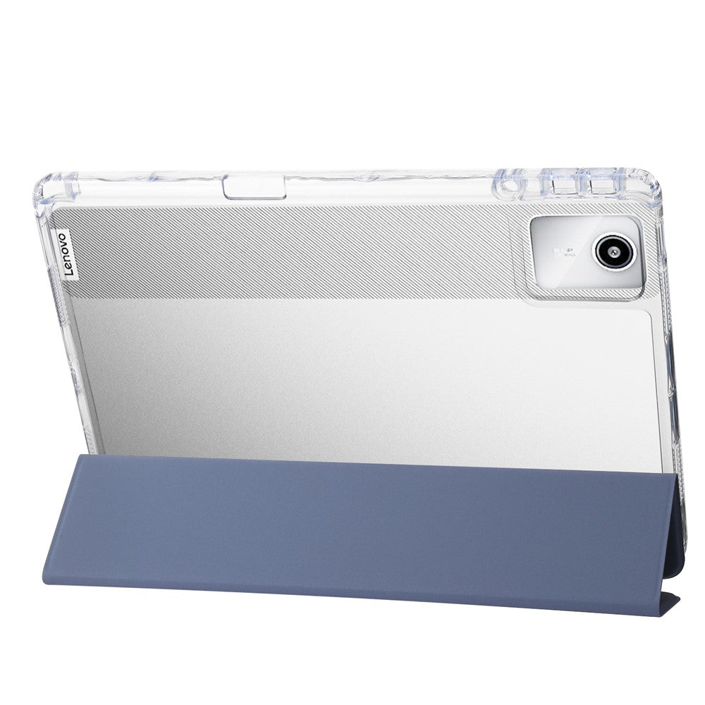 For Lenovo Tab M11 / Xiaoxin Pad 11 2024 Case TPU+Acrylic+PU Tablet Cover with Tri-fold Stand - Lavender Purple