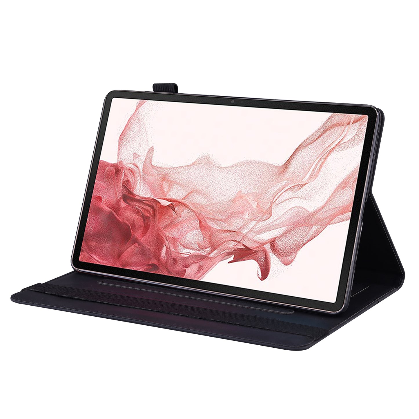 For Samsung Galaxy Tab S9 FE+ Tablet Case Wallet Stand Business Leather Cover - Black